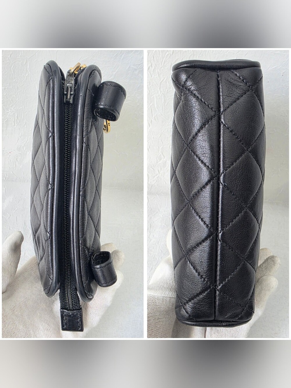 Auth Chanel Quilted Lambskin Leather Waist/Belt Bag - Picture 9 of 11